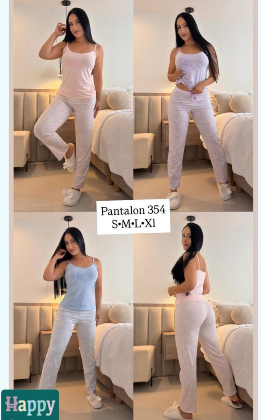 Pijama Pijama en pantalón en tela algodón referencia H354 — Sueños de Luna