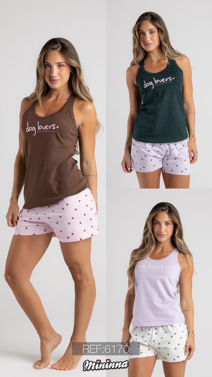 Pijama Pijama en short en esqueleto 🐾 — Sueños de Luna