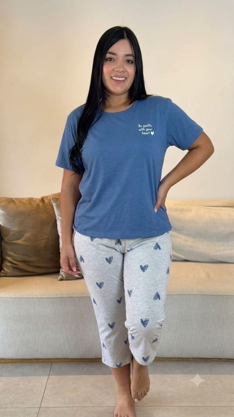 Pijama Capri manga — Sueños de Luna